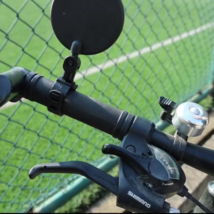2 espelhos retrovisores de guidão acessórios de bicicleta grande angular rotação de 360 ​​graus seguro e confiável