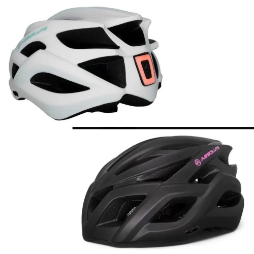 Capacete Absolute Wild e Luna Flash C/led recarregável com viseira Bike Mtb