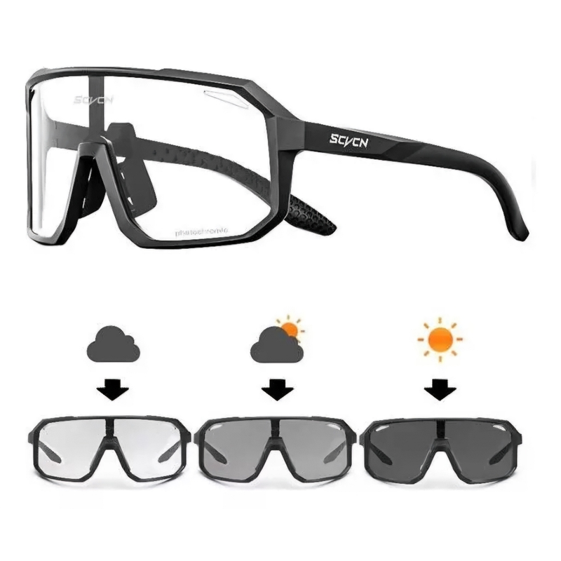 Óculos De Sol Esportivo Fotocromático SCVCN Lançamento Bike