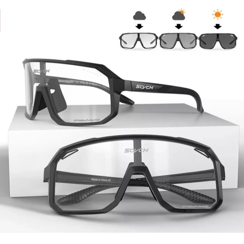 Óculos De Sol Esportivo Fotocromático SCVCN Lançamento Bike