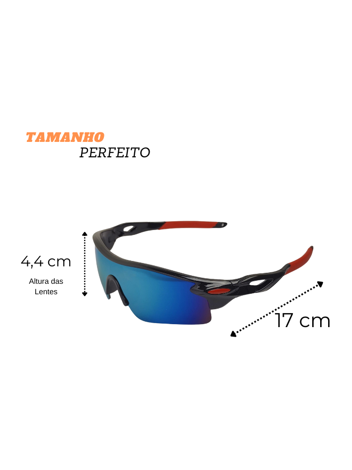 Óculos de Ciclismo Esportivo com Proteção UV400 Espelhado Bike Corrida Pesca
