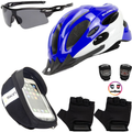 Kit Ciclismo Completo – Capacete + Porta Celular + Pisca + Óculos + Luvas