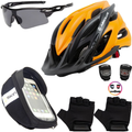 Kit Ciclismo Completo – Capacete + Porta Celular + Pisca + Óculos + Luvas