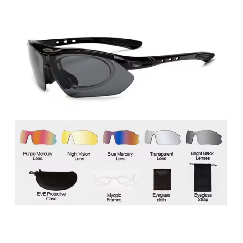 Óculos de Sol Bicicleta Ciclismo Montain Bike kiT Com 5 Lentes