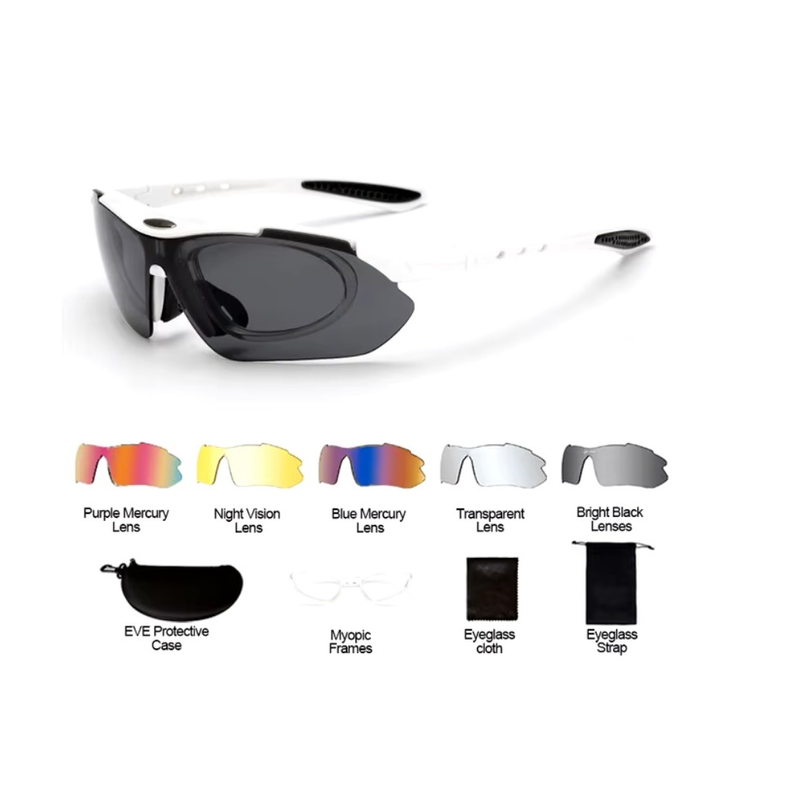 Óculos de Sol Bicicleta Ciclismo Montain Bike kiT Com 5 Lentes