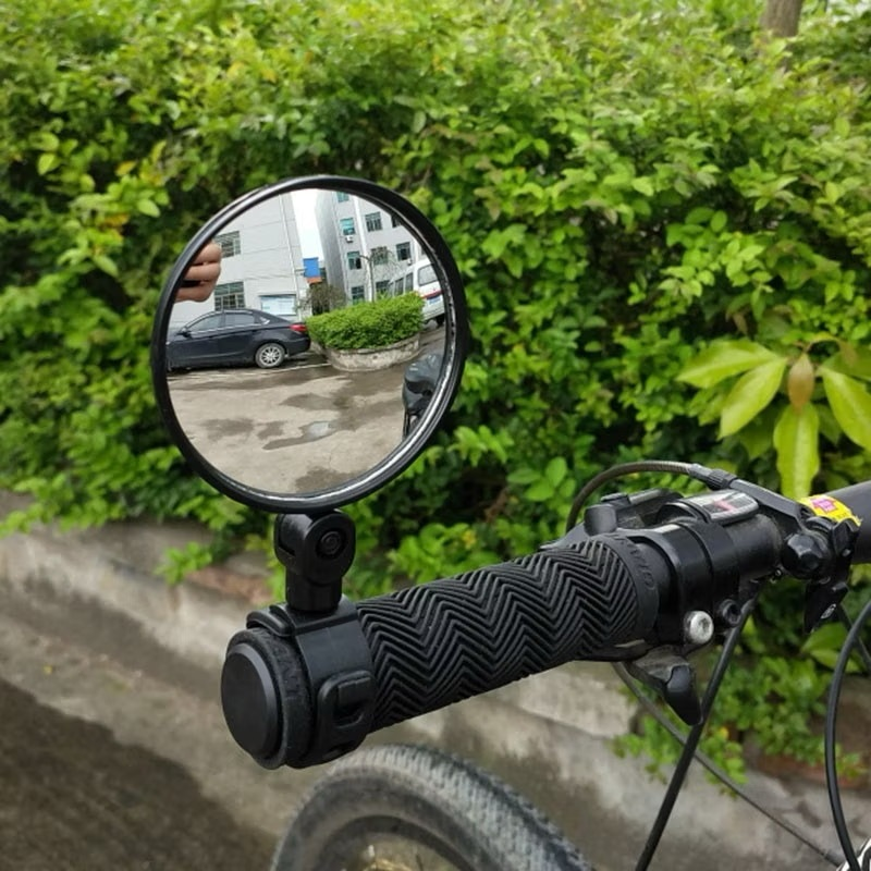 2 espelhos retrovisores de guidão acessórios de bicicleta grande angular rotação de 360 ​​graus seguro e confiável