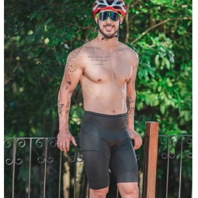 Bermuda Short de Ciclismo Masculina Forro com Gel Alta Densidade Profissional com Bolso