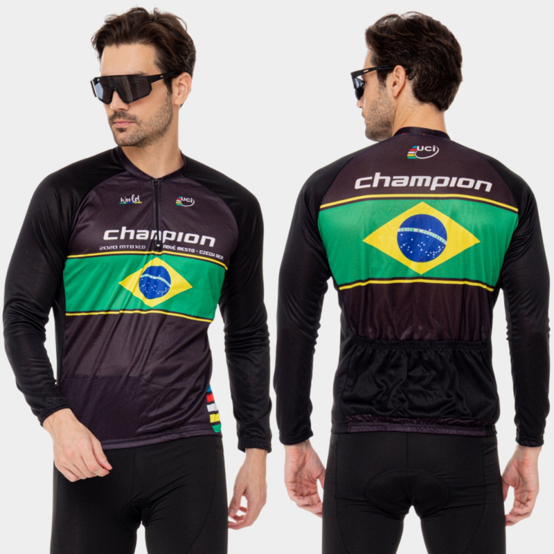 Conjunto de Ciclismo Masculino Inverno