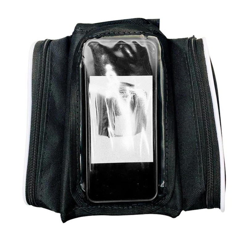 Bolsinha/ Alforge dois lados para quadro de Bicicleta com visor.
