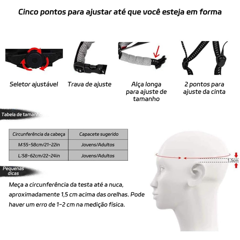 Capacete Mtb Ajustável Ultra Ventilado, Leve E Confortável